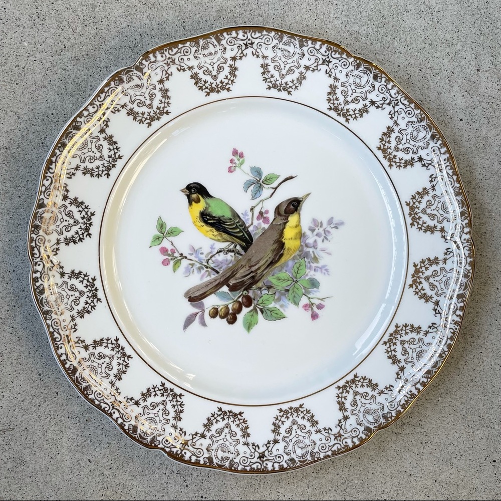 Vintage Bone China England yellow bird plate